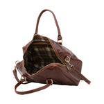 Borsa a bauletto da donna 100% pelle 5538-Marrone I Fratelli