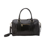 Borsa a bauletto da donna 100% pelle 5538-Nero I Fratelli