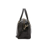 Borsa a bauletto da donna 100% pelle 5538-Nero I Fratelli