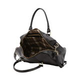 Borsa a bauletto da donna 100% pelle 5538-Nero I Fratelli