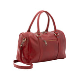 Borsa a bauletto da donna 100% pelle 5538-Rosso I Fratelli
