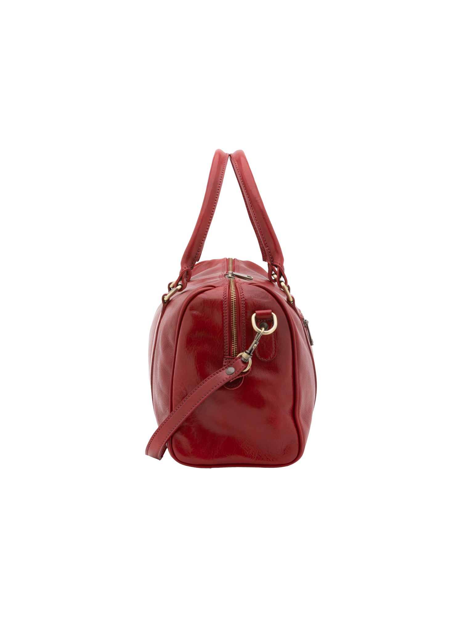 Borsa a bauletto da donna 100% pelle 5538-Rosso I Fratelli