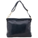 Borsa a spalla da donna 100% pelle 5540-Blu I Fratelli