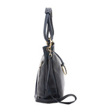Borsa a spalla da donna 100% pelle 5541-Blu I Fratelli