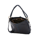 Borsa a spalla da donna 100% pelle 5541-Blu I Fratelli