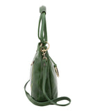 Borsa a spalla da donna 100% pelle 5541-Verde I Fratelli