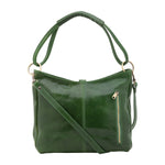 Borsa a spalla da donna 100% pelle 5541-Verde I Fratelli