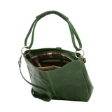 Borsa a spalla da donna 100% pelle 5541-Verde I Fratelli
