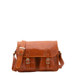 Borsa a tracolla da donna Vera pelle 5545-Cognac I Fratelli