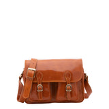 Borsa a tracolla da donna Vera pelle 5545-Cognac I Fratelli
