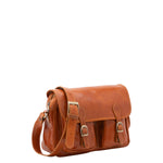 Borsa a tracolla da donna Vera pelle 5545-Cognac I Fratelli