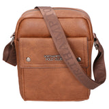 Borsa a tracolla uomo 100% PU Leather PCL3007-BROWN Northampton Polo Club
