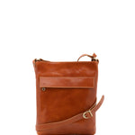 Borsa a tracolla uomo in vera pelle Made in Italy 5556-Cognac I Fratelli