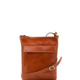 Borsa a tracolla uomo in vera pelle Made in Italy 5556-Cognac I Fratelli