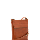 Borsa a tracolla uomo in vera pelle Made in Italy 5556-Cognac I Fratelli