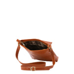 Borsa a tracolla uomo in vera pelle Made in Italy 5556-Cognac I Fratelli