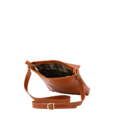 Borsa a tracolla uomo in vera pelle Made in Italy 5556-Cognac I Fratelli