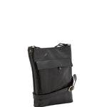 Borsa a tracolla uomo in vera pelle Made in Italy 5556-Nero I Fratelli