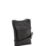 Borsa a tracolla uomo in vera pelle Made in Italy 5556-Nero I Fratelli