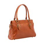 Borsa a mano da donna 100% pelle 5557-Cognac I Fratelli