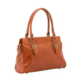Borsa a mano da donna 100% pelle 5557-Cognac I Fratelli