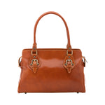 Borsa a mano da donna 100% pelle 5557-Cognac I Fratelli