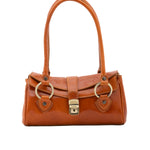 Borsa a mano da donna 100% pelle 5559-Cognac I Fratelli