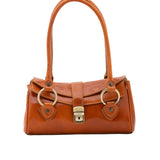 Borsa a mano da donna 100% pelle 5559-Cognac I Fratelli