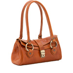 Borsa a mano da donna 100% pelle 5559-Cognac I Fratelli