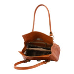 Borsa a mano da donna 100% pelle 5559-Cognac I Fratelli