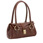 Borsa a mano da donna 100% pelle 5559-Marrone I Fratelli