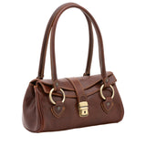 Borsa a mano da donna 100% pelle 5559-Marrone I Fratelli