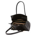 Borsa a mano da donna 100% pelle 5559-Nero I Fratelli