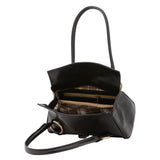 Borsa a mano da donna 100% pelle 5559-Nero I Fratelli