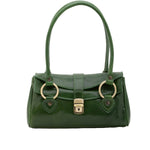 Borsa a mano da donna 100% pelle 5559-Verde I Fratelli