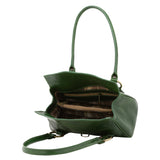 Borsa a mano da donna 100% pelle 5559-Verde I Fratelli