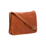 Borsa a tracolla uomo in vera pelle Made in Italy 5561-Cognac I Fratelli
