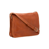 Borsa a tracolla uomo in vera pelle Made in Italy 5561-Cognac I Fratelli