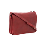 Borsa a tracolla uomo in vera pelle Made in Italy 5561-Rosso I Fratelli