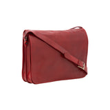 Borsa a tracolla uomo in vera pelle Made in Italy 5561-Rosso I Fratelli
