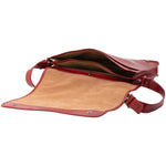 Borsa a tracolla uomo in vera pelle Made in Italy 5561-Rosso I Fratelli