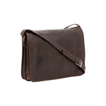 Borsa a tracolla uomo in vera pelle Made in Italy 5561-Tmoro I Fratelli