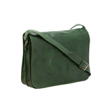Borsa a tracolla uomo in vera pelle Made in Italy 5561-Verde I Fratelli