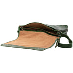 Borsa a tracolla uomo in vera pelle Made in Italy 5561-Verde I Fratelli