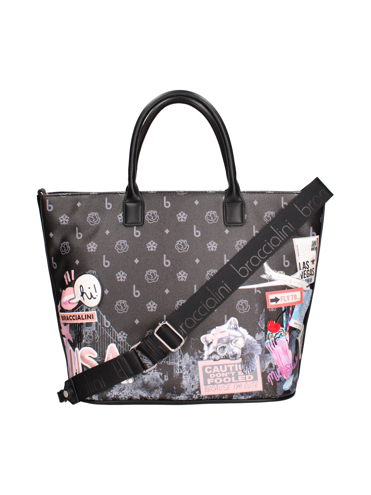 Carys Borsa a spalla da donna 100% poliuretano B16405-UNICO Braccialini