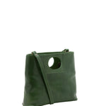 Borsa a tracolla da donna Vera pelle 5563-Verde I Fratelli