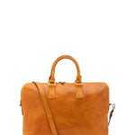 Borsa da lavoro uomo in vera pelle Made in Italy 5565-Senape I Fratelli