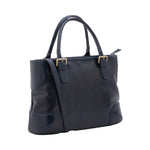 Borsa a tracolla da donna 100% pelle 5566-Blu I Fratelli