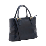 Borsa a tracolla da donna 100% pelle 5566-Blu I Fratelli