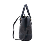 Borsa a tracolla da donna 100% pelle 5566-Blu I Fratelli